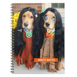 Golden Retriever Halloween Hippie Notitieboek