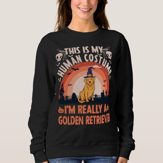 Golden Retriever Halloween Human Costume Trui (Voorkant)
