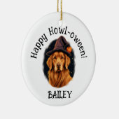 Golden Retriever Halloween Keramisch Ornament (Rechts)