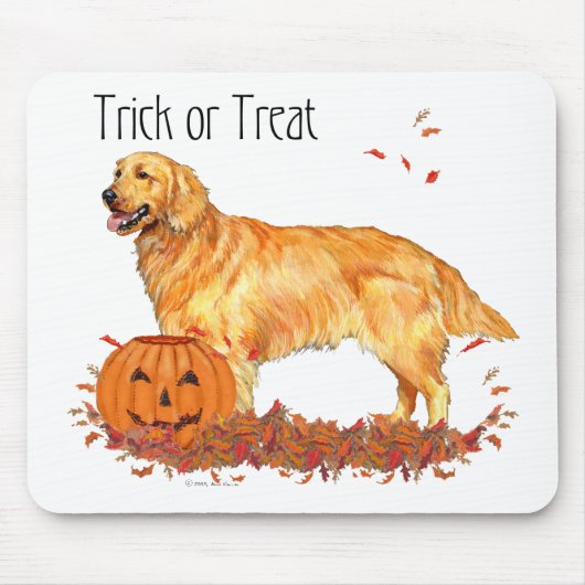 Golden Retriever Halloween Muismat (Voorkant)
