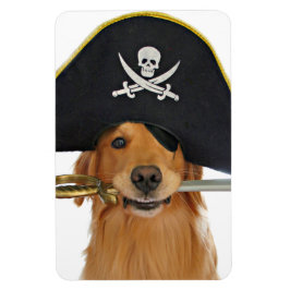 Golden Retriever Halloween Pirate Magneet