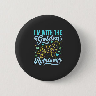 Golden Retriever Halloween Schedelpatroon Hond Lie Ronde Button 5,7 Cm