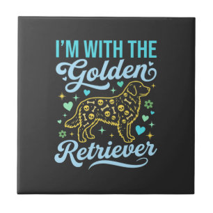 Golden Retriever Halloween Schedelpatroon Hond Lie Tegeltje