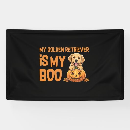 Golden Retriever Halloween Spandoek (Horizontaal)