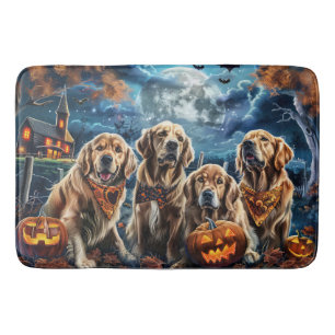 Golden Retriever Halloween Spooky Badmat