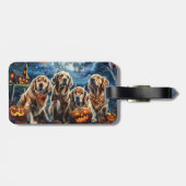 Golden Retriever Halloween Spooky Bagagelabel (Achterkant horizontaal)