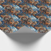 Golden Retriever Halloween Spooky Cadeaupapier (Hoek)