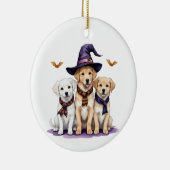 Golden Retriever Halloween Spooky Dog Halloween Keramisch Ornament (Rechts)