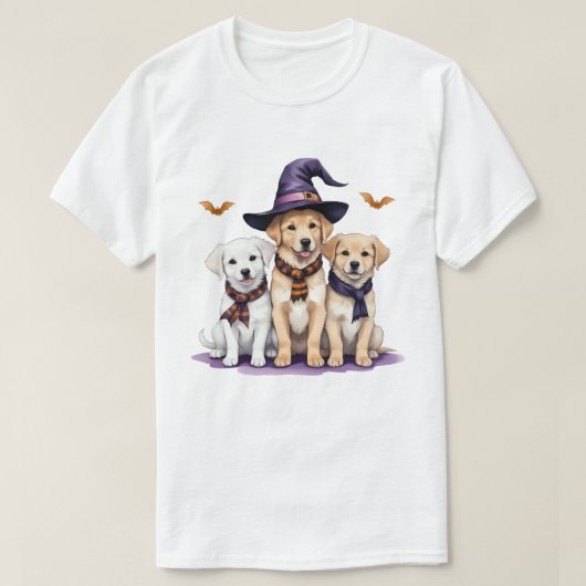 Golden Retriever Halloween Spooky Dog Halloween T-shirt (Design voorkant)
