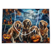 Golden Retriever Halloween Spooky Groot Cadeauzakje (Voorkant)