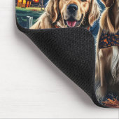 Golden Retriever Halloween Spooky Muismat (Hoek)