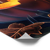 Golden Retriever Halloween Spooky Poster (Hoek)