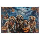 Golden Retriever Halloween Spooky Snijplank (Voorkant)