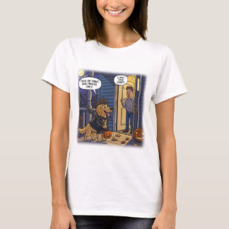 Golden Retriever Halloween T-shirt Rockstar
