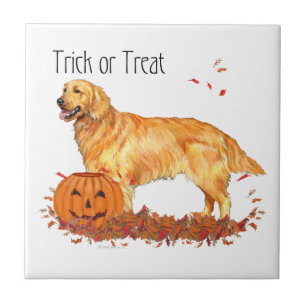Golden Retriever Halloween Tegeltje