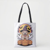 Golden Retriever Halloween Tote Bag (Voorkant)