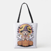 Golden Retriever Halloween Tote Bag (Achterkant)