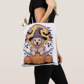Golden Retriever Halloween Tote Bag (Dichtbij)