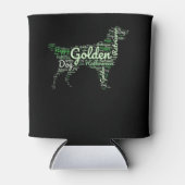 Golden Retriever Halloween Typografie Blikjeskoeler (Voorkant)