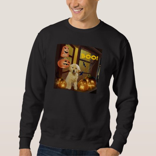 Golden Retriever Halloween Unisex Sweatshirt (Voorkant)