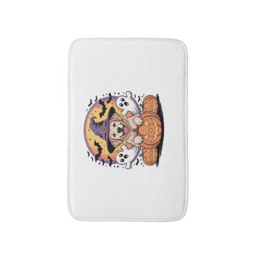 Golden Retriever Halloween Witch Dog Classic T-Shi Badmat (Voorkant Verticaal)