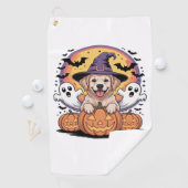 Golden Retriever Halloween Witch Dog Classic T-Shi Golfhanddoek (Insitu)