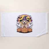 Golden Retriever Halloween Witch Dog Classic T-Shi Strandlaken (Voorkant)