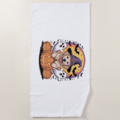 Golden Retriever Halloween Witch Dog Classic T-Shi Strandlaken (Voorkant)