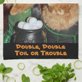 Golden Retriever Halloween Witches Theedoek (Gevouwen)