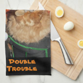 Golden Retriever Halloween Witches Theedoek (Quarter Fold)