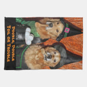Golden Retriever Halloween Witches Theedoek (Horizontaal)