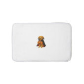 Golden Retriever Halloweenhond met pompoen Snoep Badmat (Voorkant)