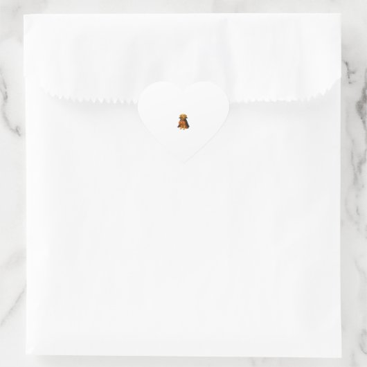 Golden Retriever Halloweenhond met pompoen Snoep Hart Sticker (Tas)