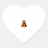 Golden Retriever Halloweenhond met pompoen Snoep Hart Sticker (Voorkant)