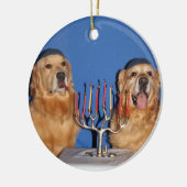 Golden Retriever Hanukkah Menorah Keramisch Ornament (Links)