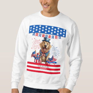 Golden Retriever Happy 4th van juli Amerikaanse on Trui