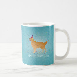 Golden Retriever Happy Birthday Design Koffiemok