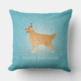 Golden Retriever Happy Birthday Design Kussen