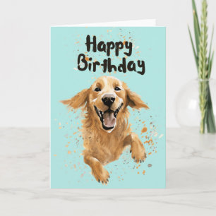Golden Retriever Happy Birthday Kaart