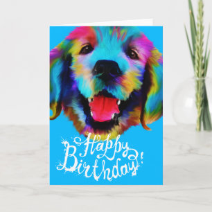 Golden Retriever Happy Birthday Kaart