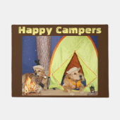 Golden Retriever Happy Campers Deurmat (Voorkant)