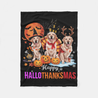 Golden Retriever Happy Hanksmas Halloween Th Fleece Deken