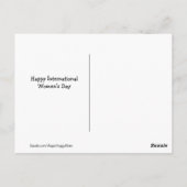 Golden Retriever Happy International Women's Day Briefkaart (Achterkant)