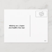 Golden Retriever Happy New Year Postcard Feestdagenkaart (Achterkant)