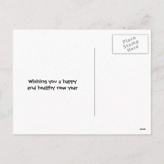 Golden Retriever Happy New Year Postcard Feestdagenkaart (Achterkant)