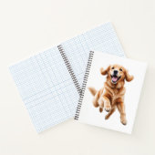 Golden Retriever Happy Speelse Plezier Springen in Notitieboek (Binnen)
