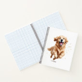 Golden Retriever Happy Speelse Plezier Springen in Notitieboek (Binnen)