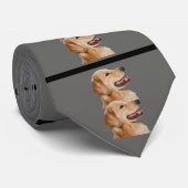 Golden Retriever Happy Stropdas (Opgerold)