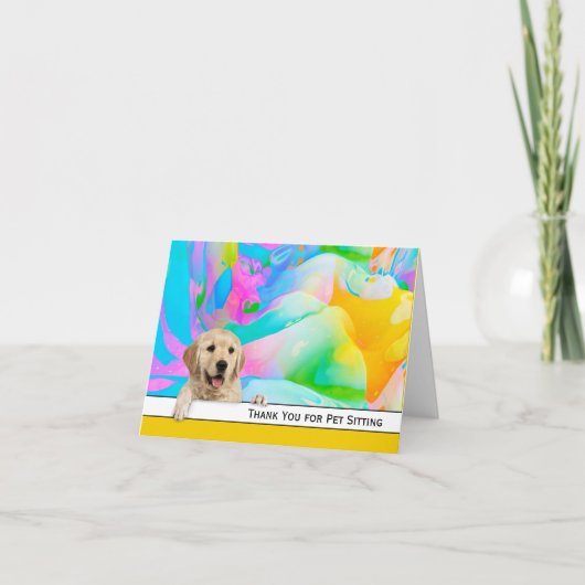 Golden Retriever Hartelijk dank voor de vergaderin Bedankkaart (Voorkant)