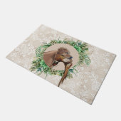 Golden Retriever Head met Pheasant Deurmat (Schuin)